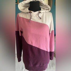 Maurices Pink and Purple Colorblock Hoodie
